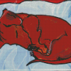 The Sleeping Dachshund Diamond Painting