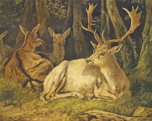 Wild Resting Deer Diamond Painting