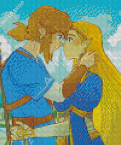 Zelda And Link In Love Diamond Painting