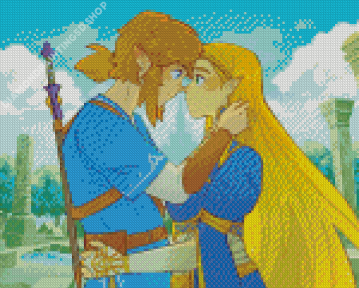 Zelda And Link In Love Diamond Painting