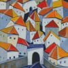 Abstract Houses Buildings Diamond Painting