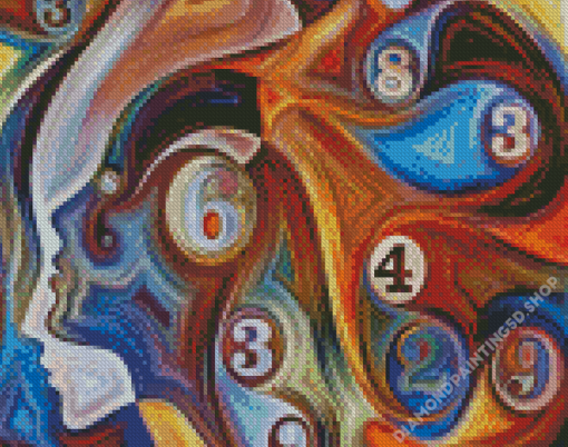 Abstract Numbers Diamond Paintings