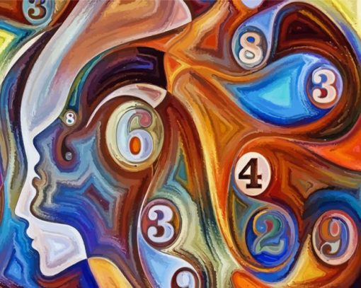 Abstract Numbers Diamond Painting