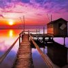 Aesthetic Docks With Sunset Diamond Painting