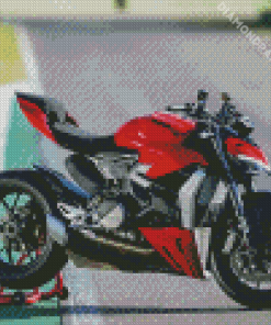 Aesthetic Street Fighter Motorcycle Diamond Painting