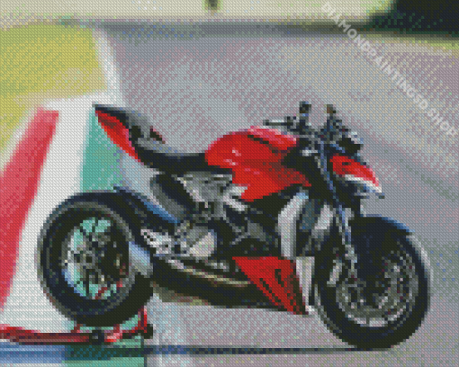 Aesthetic Street Fighter Motorcycle Diamond Painting