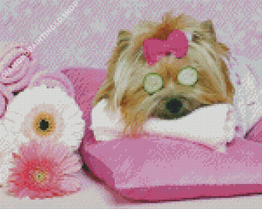 Aesthetic Dog Spa Art Diamond Painting