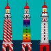 Aesthetic Rainbow Lighthouse Diamond Painting