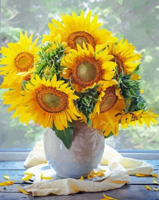 Aesthetic Sunflower Vase Diamond Painting