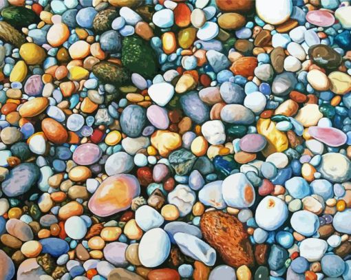 Beach Stone Art Diamond Painting