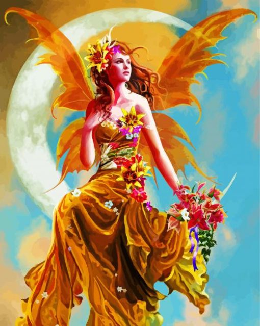 Beautiful Fairy On The Moon Diamond Painting