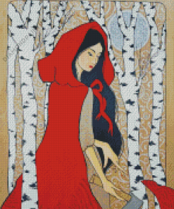 Beautiful Red Riding Hood Diamond Paintings