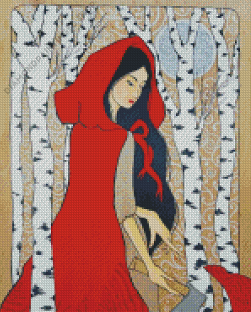 Beautiful Red Riding Hood Diamond Paintings