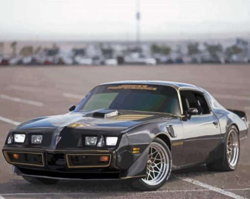 Black Pontiac Firebird Diamond Painting