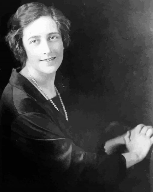 Black And White Agatha Christie Diamond Painting