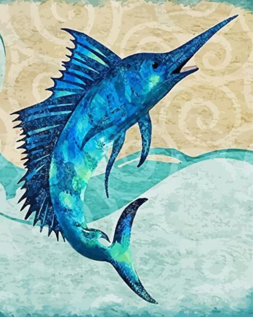 Blue Marlin Swordfish Diamond Painting