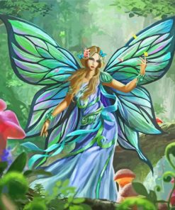 Butterfly Fairy In Forest Diamond Painting