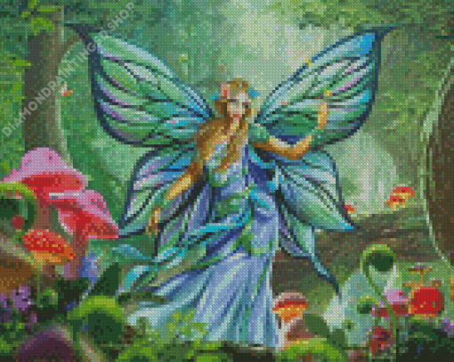 Butterfly Fairy In Forest Diamond Painting