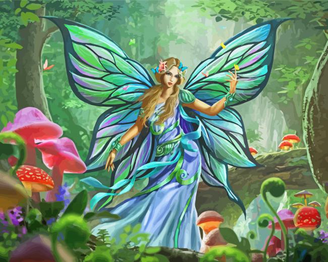 Aesthetic Lady And Butterfly Diamond Painting 