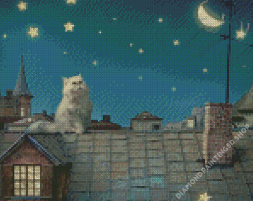 Cat Night Diamond Paintings