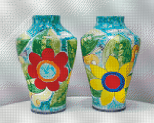 Colorful Pottery Vases Diamond Painting