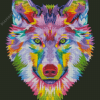 Colorful Wolf Pop Art Diamond Painting