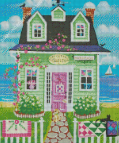 Cozy Cottage Quilt Shop Diamond Painting