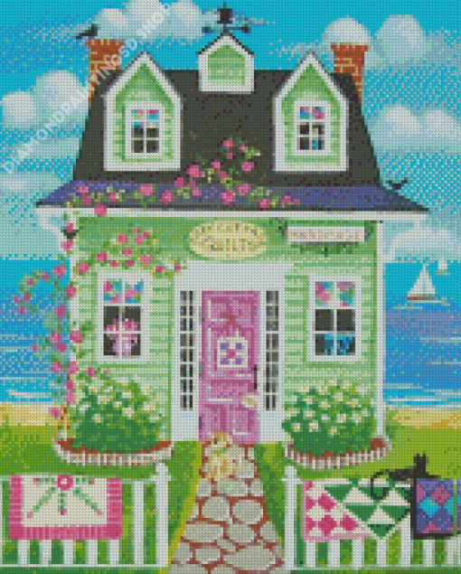 Cozy Cottage Quilt Shop Diamond Painting