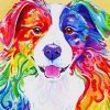 Colorful Border Collie Art Diamond Painting