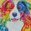 Colorful Border Collie Art Diamond Painting