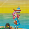 Happy Beach Girl Diamond Painting