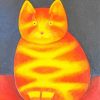 Yellow Fat Cat Diamond Painting