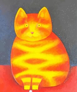 Yellow Fat Cat Diamond Painting