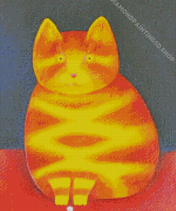 Yellow Fat Cat Diamond Painting