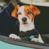 Dog And Car Diamond Painting