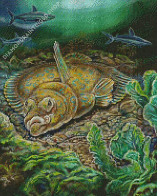 Flounder Fish Underwater Diamond Painting