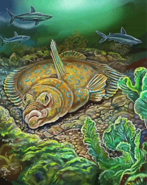 Flounder Fish Underwater Diamond Painting