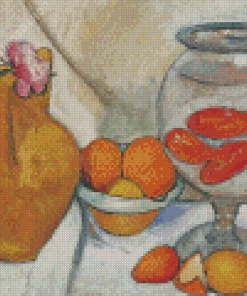 Goldfish Bowl And Fruits Diamond Painting