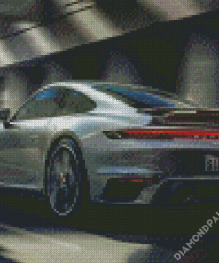 Grey 911 Turbo Diamond Paintings