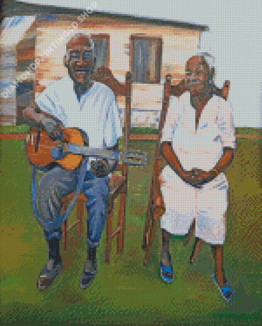 Happy Old African Couple Diamond Painting