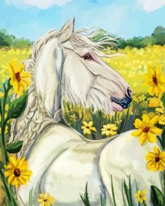 Horse With Sunflowers Art Diamond Painting