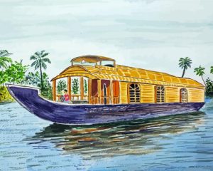 Houseboat Art Diamond Painting