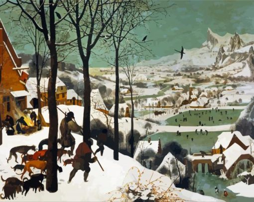 Hunters In The Snow By Pieter Bruegel Diamond Painting