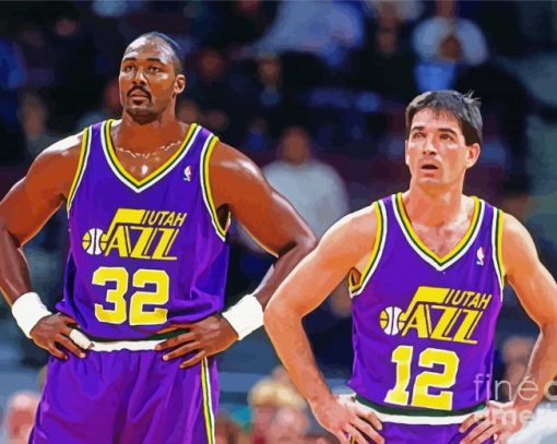 Karl Malone And John Stockton Diamond Painting