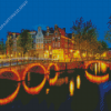 Keizersgracht Amsterdam At Night Diamond Painting