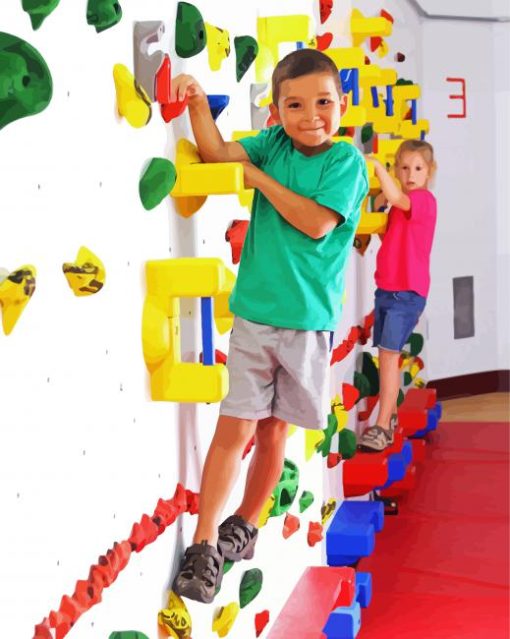 Kids Climbing Walls Diamond Painting