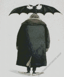 Man With A Bat On His Head By Edward Gorey Diamond Paintings