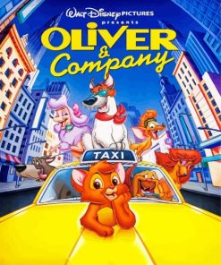 Oliver And Company Movie Poster Diamond Painting
