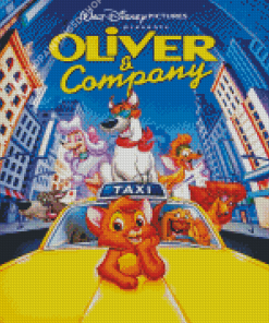 Oliver And Company Movie Poster Diamond Paintings