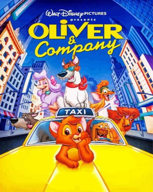Oliver And Company Movie Poster Diamond Painting